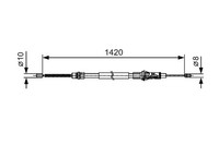 Bosch Seilzug, Feststellbremse Hinten, Links, Mitte, Rechts U.A. FüR Nissan