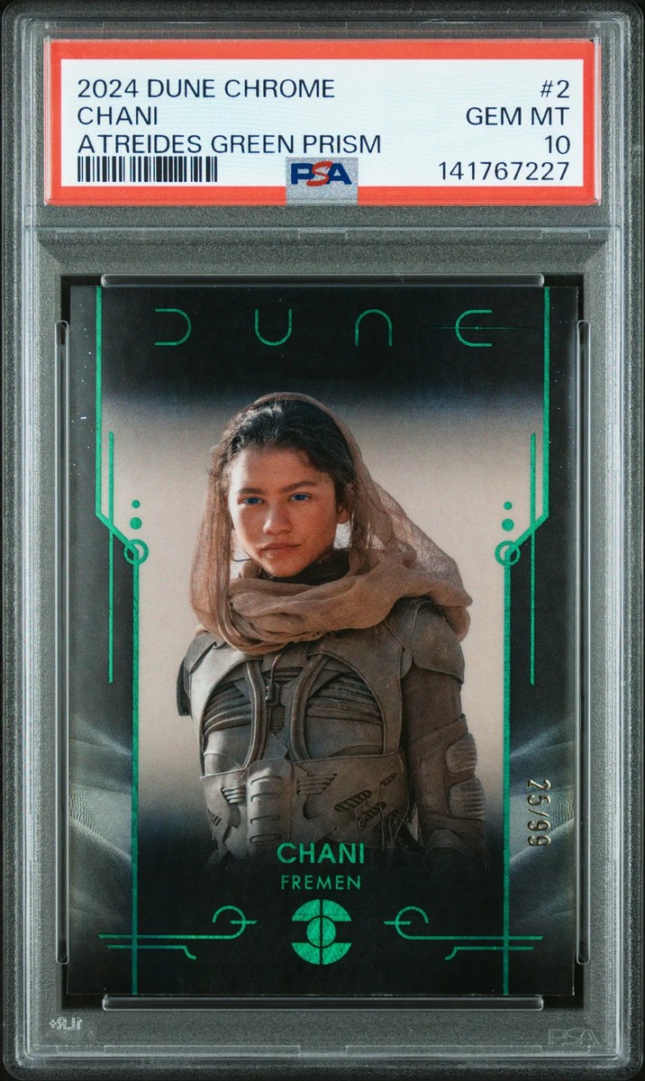2024 Topps Chrome Dune Chani #2 PSA 10 Atreides Green Prism 25/99