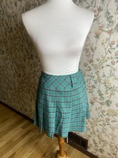 Wild Fable Low Rise Green Plaid Pleated Skirt Size XS Tennis Preppy 90s Vibe