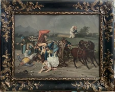 Unidentified Artist / Monogram K.87  (XIX Century) Genre Scene