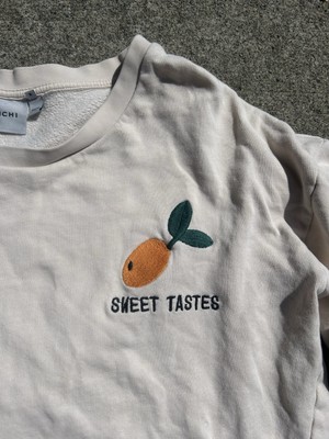 Ichi crewneck sweatshirt peach sweet tastes size medium