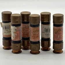 Bussman GAMPAK , FR 40 DUAL-ELEMENT 40 AMP FUSES LOT OF 6 New Untested