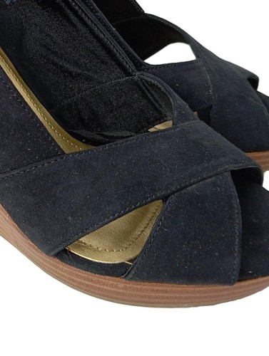 H&M Sandalias tipo cuña Mujeres Sandalias de tacón Talla EU 36 negro look casual - Imagen 3 de 5