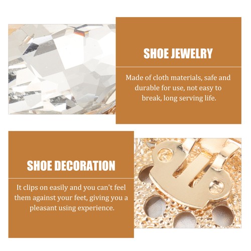 1 Paio Fermascarpe Matrimonio Tacco Alto Strass Clip Decorazioni Sposa - Foto 5 di 12