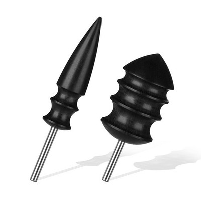 2PCS Leather Burnisher Bits, Leather Working Tools Leather Edge Burnish Kit Wood