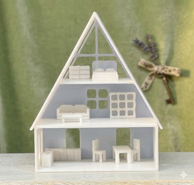 1:144 Miniature Dollhouse 3D Printed Mini Dollhouse and Furnitures
