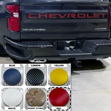 Red Raised Tailgate Plastic Letters Inserts Chevrolet Silverado 2019-2025