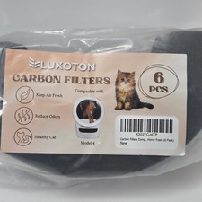 6 Pack Activated Carbon Filters Compatible with Litter Robot 4 Cat Litter Box