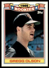 1990 Topps Rookies Gregg Olson B Baseball Cards #22