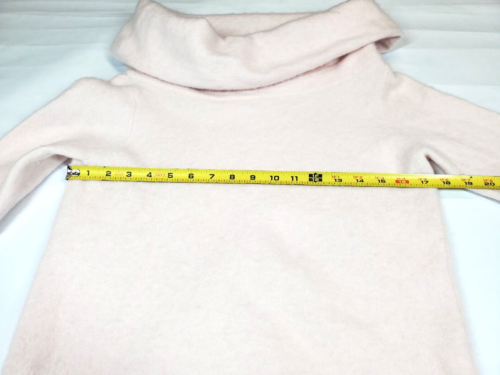 Kinross Womens Medium Cashmere Sweater Luxury Pink Cowl Neck Fuzzy Knit - Picture 7 of 8