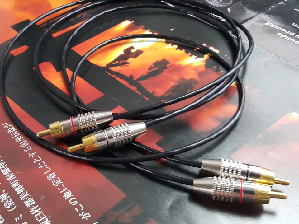 1pair RCA Audio hifi cable Interconnet wire japan Made Pure Copper  - Image 3 of 3