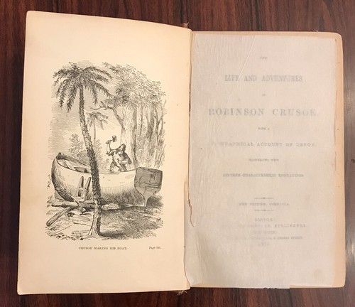 The Life And Adventures Robinson Crusoe Wildlife Series 1976 Vintage Book Defoe - Imagen 6 de 8