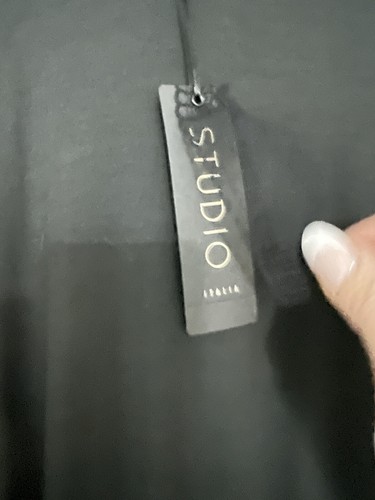 Black Maxi Dress Soft Fabric one size New Tags Made In Italy Lagenlook Long - Picture 5 of 7