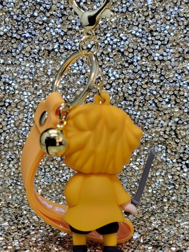 Demon Slayer Zenitsu Agatsuma 3D Keyring Keychain With Wristband Anime - Picture 5 of 6