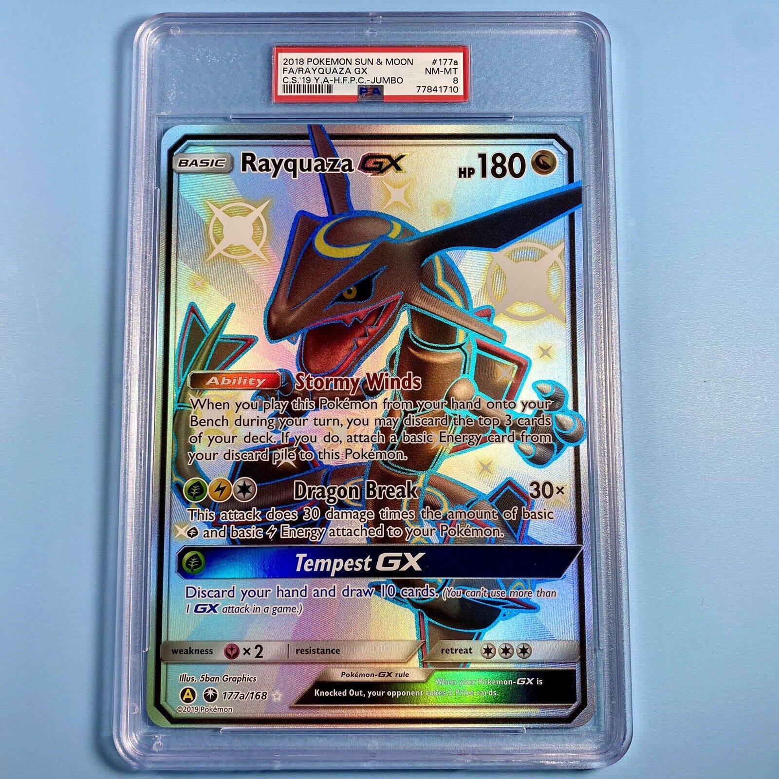 Rayquaza GX - 177a/168 - PSA 8 - Shiny GX - Hidden Fates - Pokemon - 61926