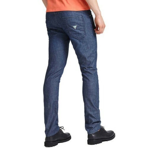 GUESS Pantalon Jeans Homme Skinny Lumière Frais Miami M92AN1D3KUO Sler - Picture 3 of 5