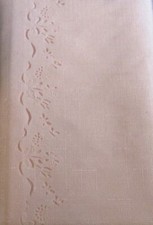 Spring Bouquet Cutwork Tablcloths 100% Polyester Pastel Pink Assorted Sizes