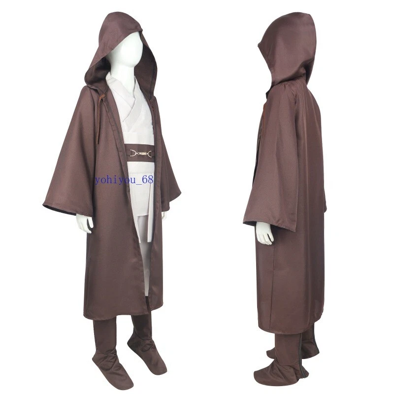 Star Wars Obi - Wan Sith Cosplay Costume Brown Hooded Jedi Robe Performance Gift - Image 2 of 4