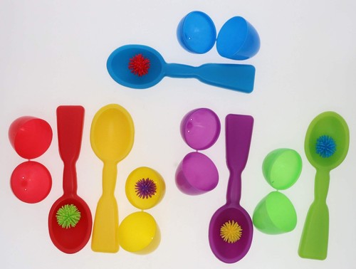 Egg Race Carnival Games-5 Player Indoor Outdoor Spoon Game. Easter Fun Toys Eggs - 第 7/9 張圖片