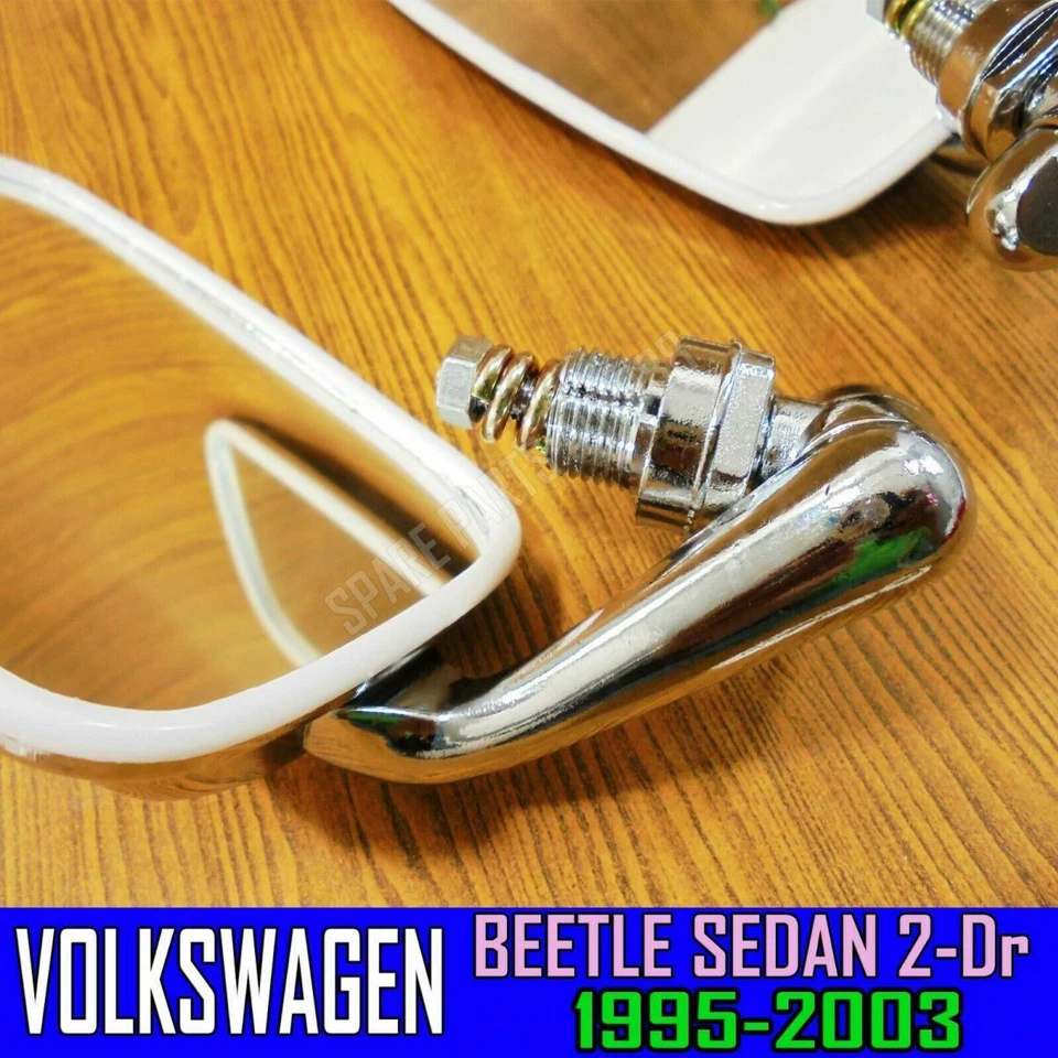 New Driver Side Mirror Pair For Volkswagen VW Super Beetle Type1&3 1968-1977  Foto 3 de 4