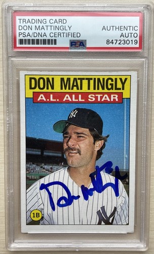 Don Mattingly Signed 1986 Topps All Star #712 PSA/DNA AUTO New York Yankees