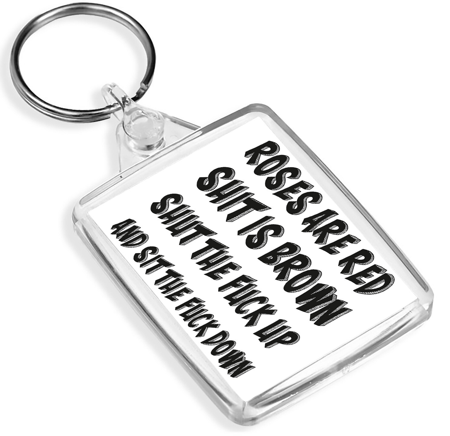 Funny Quotes Modern Keyring Roses Are Red Quote Fun Keyring Cool Gift ...