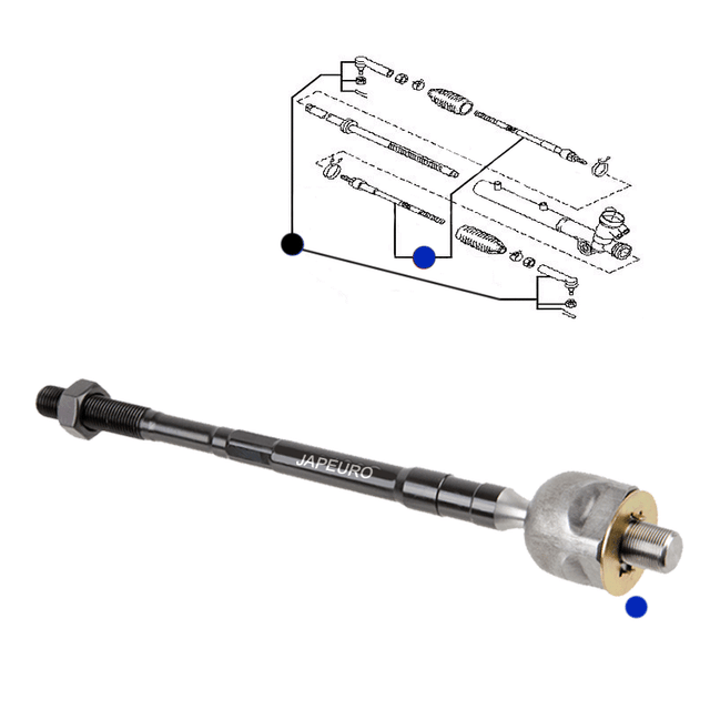 Fits NISSAN MURANO 0208 FRONT STEERING RACK INNER AXLE TIE ROD END X1