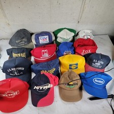 Lot Of 16 Vintage 80s 90s Racing Hats Caps SnapBack Trucker