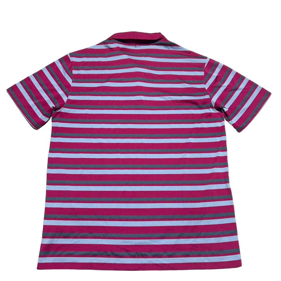 Camisa Polo de Golf Nike Para Hombres Grande Fucsia Rayas Dri Fit Tour Rendimiento Informal Foto 3 de 4