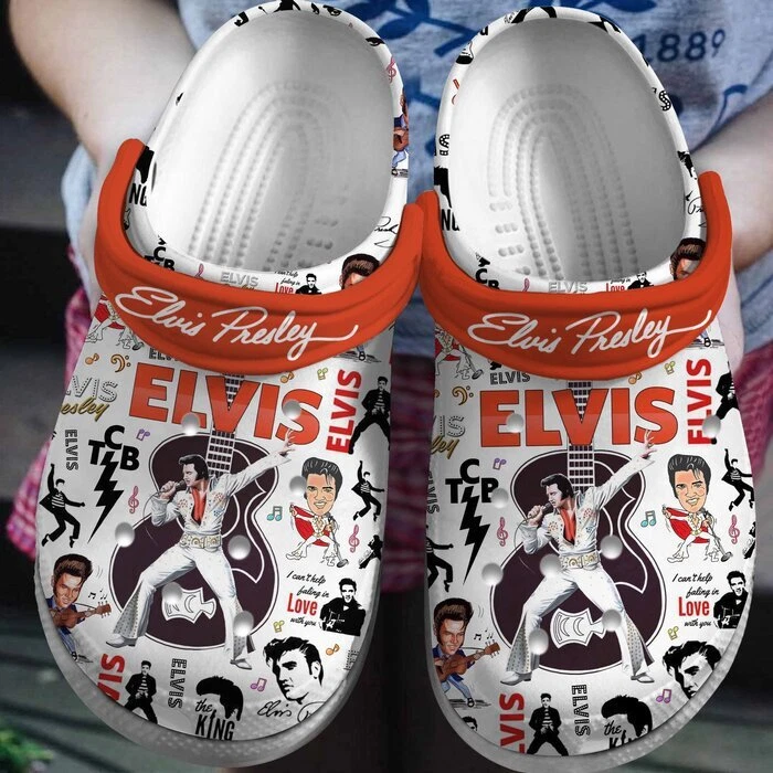 Eye-catching Design Singer Elvis Presley Clogs Shoes For Fans