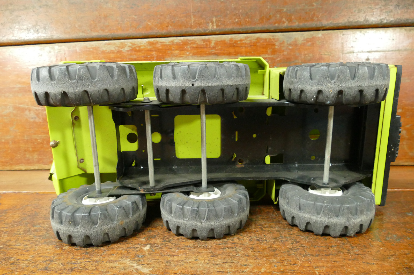 Vintage 1970s Mighty Tonka Mixer Cement Truck Lime Green Tandem Axle