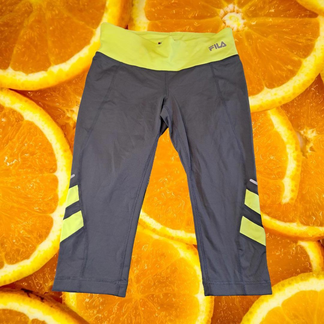 Leggings Fila Giallo e Nero Taglia S