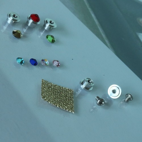 Star Trek Communicator Teile Kit, KF, 5 Metall T-Jets, 7 Kristalle, Coronet Stoff - Bild 5 von 12