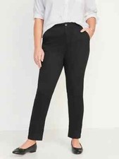 Old Navy WOW Skinny Chino Stretch Pants Womens 12 Black Cotton NEW