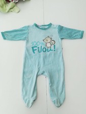 Kimadi 6 Mois Garçon : pyjama grenouillère velour 100% Filou