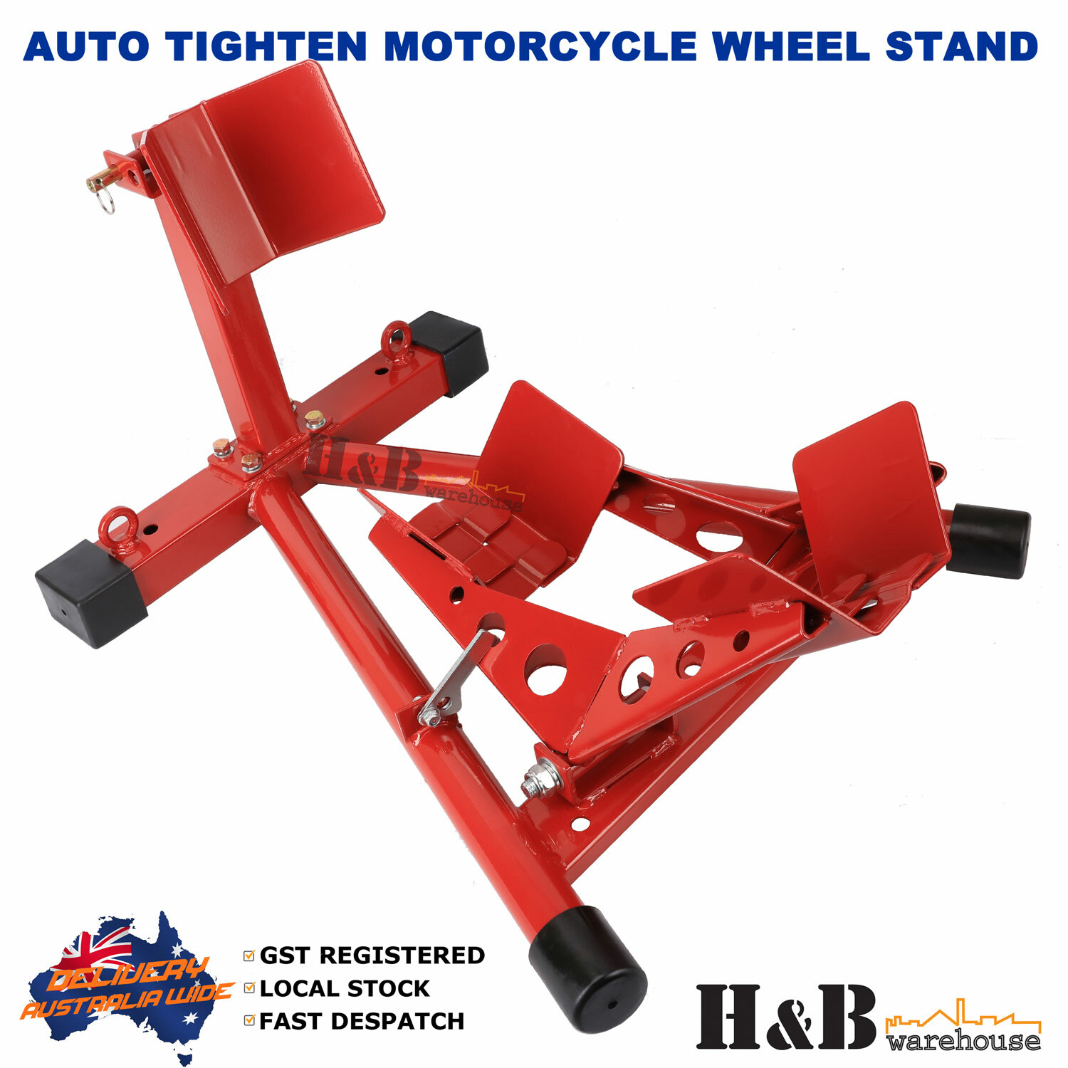 Heavy Duty Motorcycle Motor Motorbike Stand Front Wheel Chock Trailer