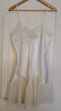 Vintage Victorias Secret Gold Label White Silky Bridal Lingerie Size M