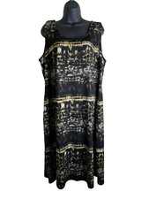 Catherines Dress Womens Plus Size 1X Sleeveless Brown Neutral Stretch