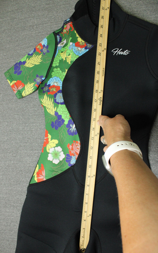 Hevto Mercury 1 Shorty Wetsuit Women's XS Black Green Flowers Hawaiian Neoprene - Picture 11 of 22