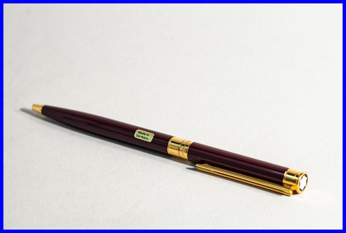 1994 MONTBLANC NOBLESSE III Ballpoint Pen w split Clip heavy RED