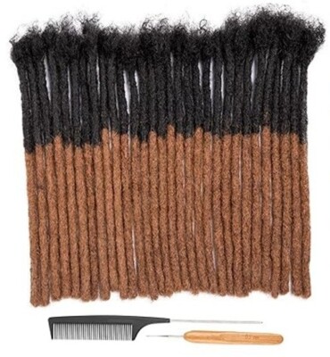 0.8cm Thickness 8 Inch 30 Strands #T1B/30 Brown Tips Ombre Color 100% Real Human