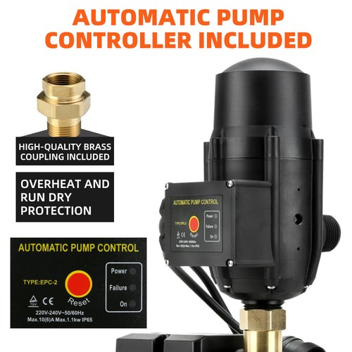 2500W Irrigation Pump High Pressure Multi Stage Rain Tank Garden Farm House - Picture 5 of 12
