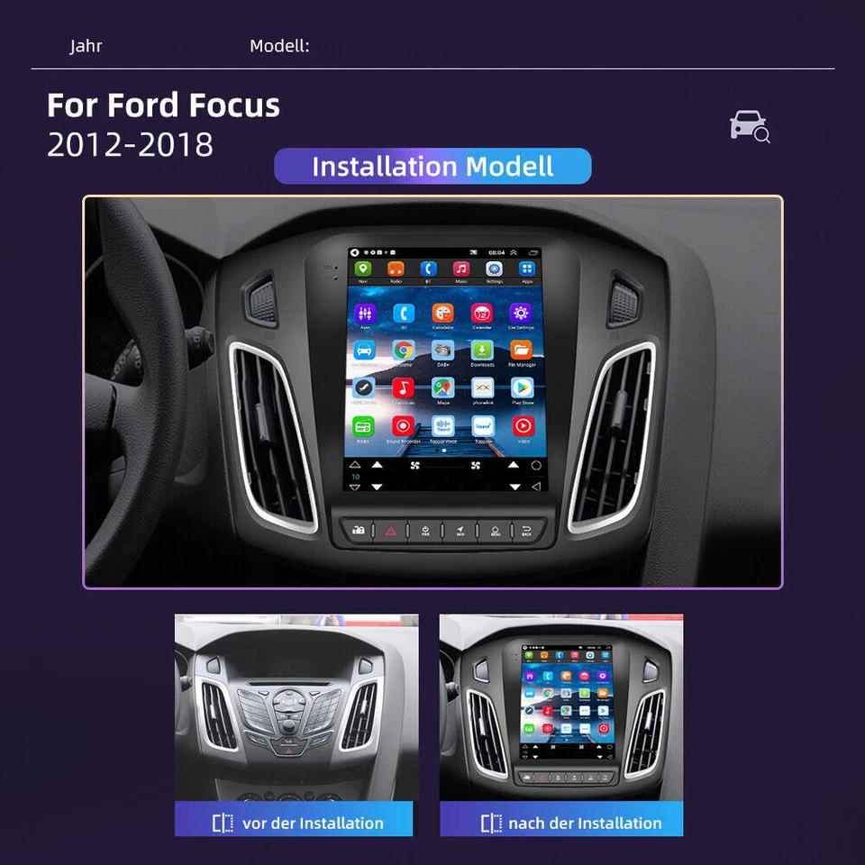 Für Ford Focus MK3 2012-2018 Android 13 Autoradio CarPlay WIFI GPS Navi + Kamera - Bild 4 von 4