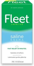 Fleet Laxative Saline Enema for Adult Constipation, 2 Bottles, 4.5 Fl Oz