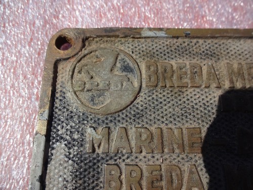 Vintage Navy Type Breda 40mm Bronze Data Plate - Picture 7 of 12