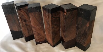 6 Cocobolo Wood Knife Handle Blocks 1.5x1.5x6 Pool Cues Duck Calls Door Knobs