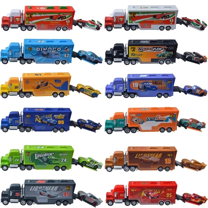 McQueen Disney Pixar Cars 3 Movie Series Mike Transporter Cargo Trailer gifts - Image 2 of 4