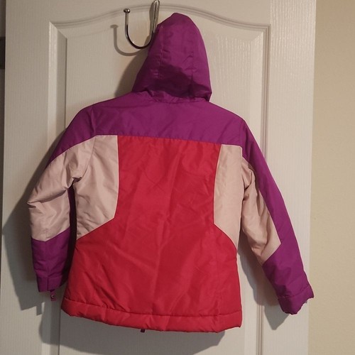 Champion C9 Pink Purple Winter Puffer Coat Phone Headphones Small 6-6X Pockets - Picture 9 of 9