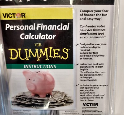 (未使用･未開封品)VCTV14 - Victor V14 Personal Financial Calculator For Dummies by Victor Victor V14 Personal Financial Calculator for Dummies Black