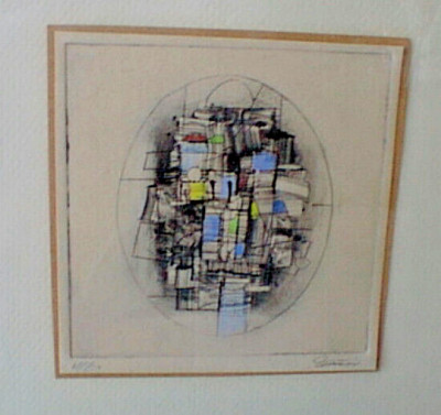 Abstract Art Drawing Hand Drawn & Signed - Unable to read Artist's Name/Edition